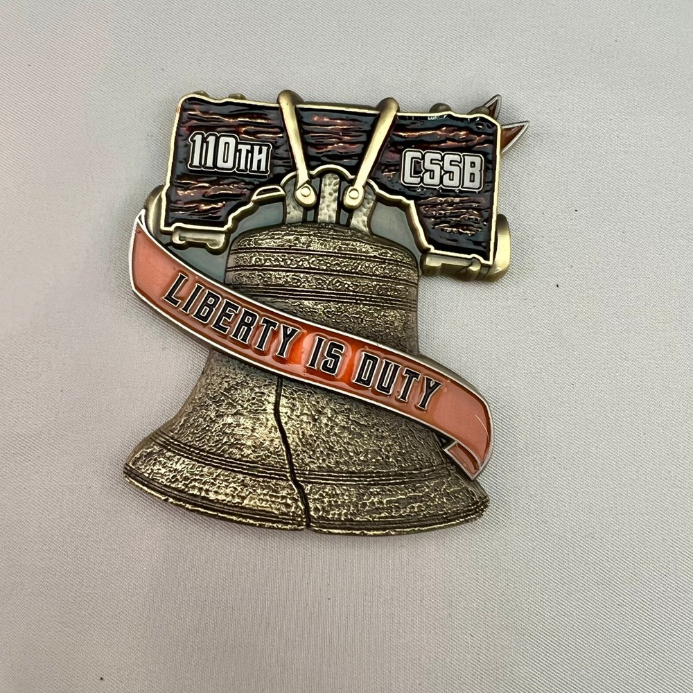 Unbranded Challenge Coin Unisex OS Bronze Excellent 110th CSSB Liberty Bell 052